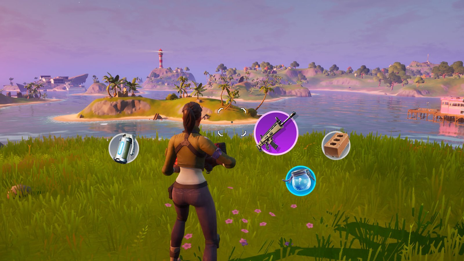 Tela de interação facilitada no Fortnite mobile