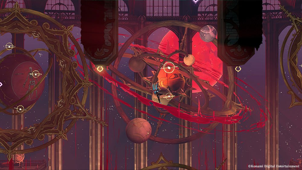 Rose Belmont atravessa plataformas entre mecanismos de Castlevania Belmont’s Curse